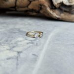 Bague ajustable pierre de lune DUO