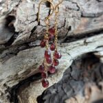 Boucles d'oreilles cascade grenat
