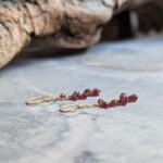 Boucles d'oreilles cascade grenat