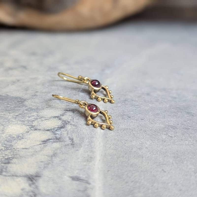 Boucles d'oreilles grenat BOHÈME Boucles d'oreilles grenat BOHÈME