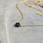 Collier onyx noir goutte AMRITSAR