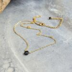 Collier onyx noir goutte AMRITSAR