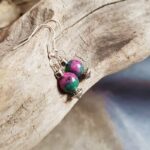 Boucles d'oreilles rubis zoïsite PETIT TEMPLE