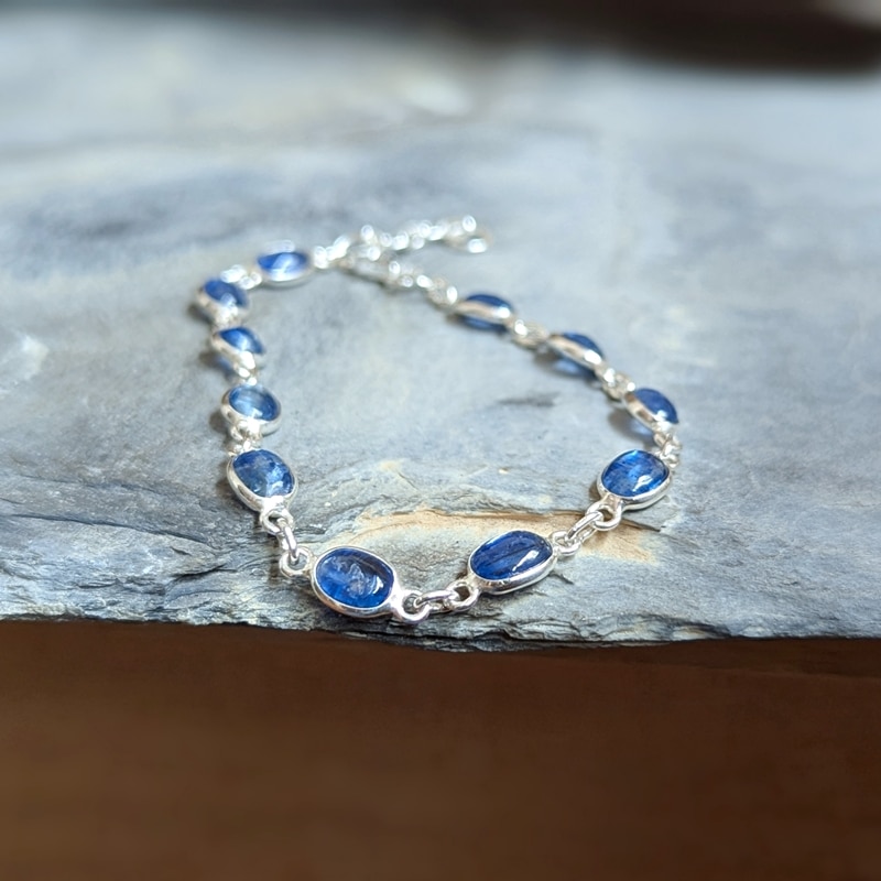 Bracelet kyanite argent réglable Bracelet kyanite argent réglable