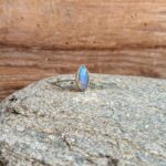 Bague en argent et labradorite MARQUISE