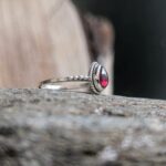 Bague fine grenat argent TIKA