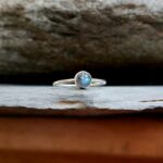 Bague fine labradorite argent 925