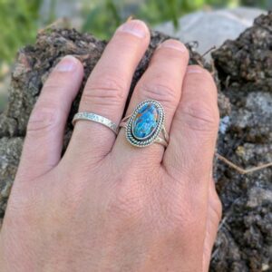 Bague artisanale argent et shattuckite