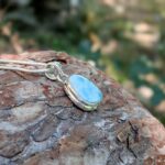 Pendentif larimar argent AMOUR
